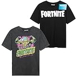 Get Trend Fortnite Camiseta Niño Manga Corta 2 Pack Camisetas Suave Transpirable Regalos Gamer para Niños y Adolescentes (14-15 Años, Multi Fortnite 2 Pck)