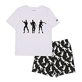 Fortnite Dancing Emotes Boys Short Pajamas Set Blanco/Negro 12-13 años